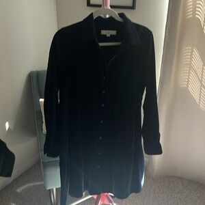 Navy corduroy Loft dress size medium.